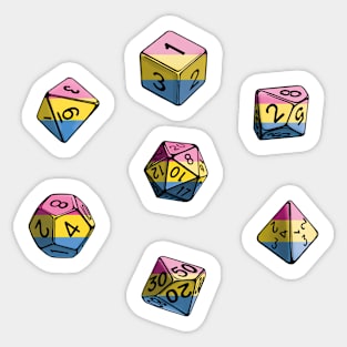 Pride Dice Set - Pansexual Sticker